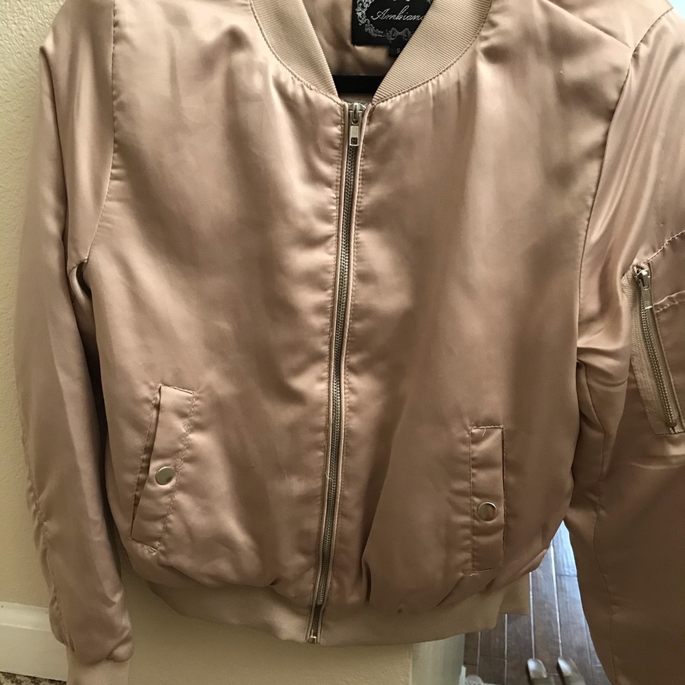 Tan/gold bomber jacket